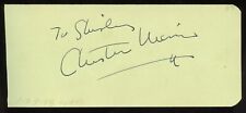 Chester Morris d1970 signed 2x5 cut autograph on 1-24-48 at Ciro's Night Club LA picture