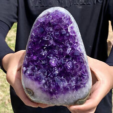 5.58LB Natural amethyst rough stone Uruguay amethyst cluster block Amethyst picture