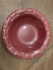 Longaberger Pottery Woven Traditions 9”Pasta Serving Bowl Paprika Red Maroon picture