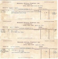 3 Mohawk Optical Co. Billheads / Walter & Ranking, Richfield Springs, March 1926 picture