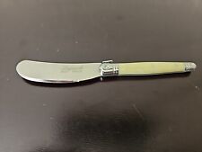 Vintage Laguiole Inox France Beige Marbled Bee Butter Cheese Knife picture