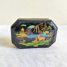 1950s Vintage Forest Deer Graphic Morton Confectionery Advertising Tin Box TB123 picture