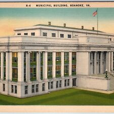 c1940s Roanoke, VA Government Municipal Building Ancient Roman Architecture A220 picture