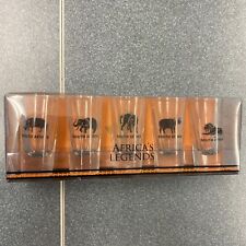 Africa’s Legends Cheers From Africa South Africa Five Shot Glasses BRAND NEW picture