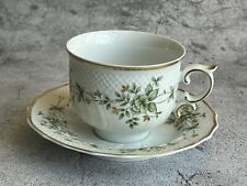 HOLLOHAZA Vintage Hungary porcelain Tea Cup & Saucer Immaculate Condition 3.5” picture