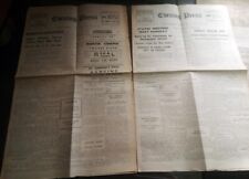2 x WW2 Guernsey Evening Press newspapers 1940 - early German Occupation picture