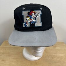 Vintage Football Mickey Mouse Tuff Mickey Hat Tread The Edge 90s Black Cap Kid picture