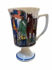 Fred Roberts Revolutionary War Soldier With Horse Pedestal Footed Coffee Mug picture