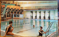 Vintage Postcard HAPPY VALLEY Hotel Indoor Pool Trans-Canada Hwy Calgary Banff picture