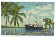 Miami FL Postcard Florida Havana Passenger Ship picture
