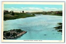 c1930's View Of Aroostook River Caribou Maine ME Unposted Vintage Postcard picture