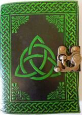 Green Leather Triquetra Book of Shadows, Journal, Diary picture