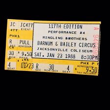 RINGLING BROTHERS BARNUM & BAILEY CIRCUS TICKET STUB 1988 JACKSONVILLE COLISEUM picture