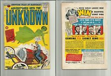 Adventures into the Unknown #1117 Good  ACG 1960 Ghost racing car cover picture