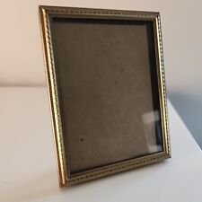 Vintage 3 1/2 by 4 inch Photo Picture Frame Set Brass Plated with Easel 1980s picture