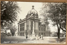 RPPC Lancaster Wisconsin Court House Real Photo Postcard c1940 picture