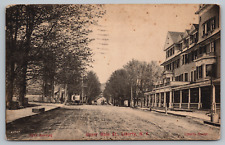 Postcard, Upper Main St, Liberty, New York, Posted 1909, Liberty House, Bank picture