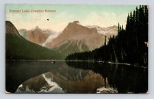 Antique Old Postcard VANCOUVER 1912 cancel EMERALD LAKE CANADIAN ROCKIES Boat picture