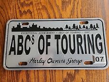 Harley Davidson ABC'S of Touring Harley Owners Group Plate Exceptional 2007 NR  picture