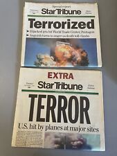 9/11 SPECIAL EDITION NEWSPAPER Star Tribune Twin Cities Two papers, Tues and Wed picture