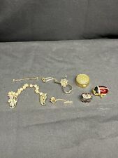 A Group Lot Of Vintage Accessories Trinket Boxes, Glove Clips, Tie Bar Pre Owned picture