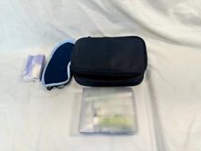(C4) AMERICAN AIRLINES FIRST CLASS NAVY BLUE AMENITY KIT EYE MASK TOOTHBRUSH picture