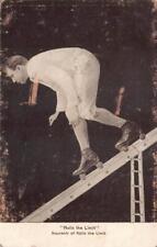 ROLLO THE LIMIT ROLLER SKATING CIRCUS TRICK MASSACHUSETTS POSTCARD 1911 picture