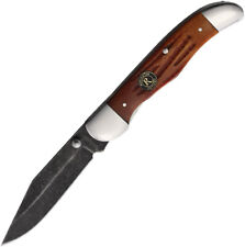 Remington Back Woods Linerlock Brown Jigged Folding Pocket Knife 15646 picture