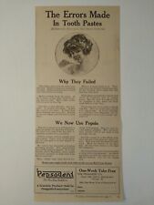 1918 Pepsodent Toothpaste / Ovington's Fifth Avenue New York Vintage Print Ad picture