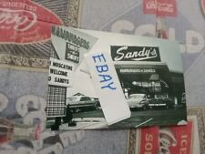 SANDY'S, RESTAURANT/DRIVE-IN FROM 60s, GLOSSY B&W, 4X6 PHOTO, BRAND NEW picture