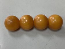 Antique Vintage Lot 4 Loose Butterscotch Swirled Bakelite 1” D Egg Yolk Beads picture