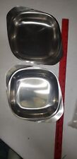 Vintage GENSE Swedish Stainless Matched 2 Serving Dish - MCM - In Plastic *READ* picture