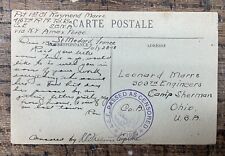 July 1918 WWI Soldier’s Mail Postcard, American Expeditionary Force, Censored picture