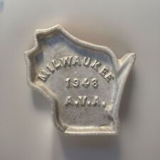 Vintage “Milwaukee 1948 A.V.A.” Cast Aluminum Advertising Plaque/Paperweight picture