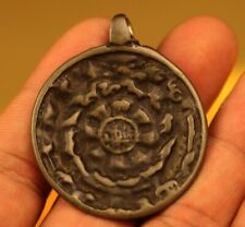 Rare Tibet 1500s Old Antique Buddhist Sky Iron Amulet Thogchag TuoJia Sidpaho picture