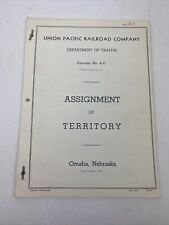 1969 Union Pacific Railroad Company Assignment of Territory Omaha Nebraska 4-D picture