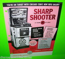 SHARP SHOOTER CHICAGO COIN 1971 ORIGINAL ARCADE GAME MACHINE GUN SALES FLYER picture
