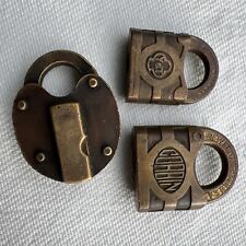 Lot of 3 Vintage Padlocks - No Keys - Yale, Corbin picture
