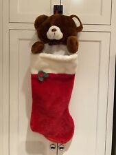 Happy Mates Christmas Teddy Bear Stuffed Plush Stocking 28in picture