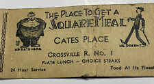 Cates Place Restaurant Matchbook Full Length picture