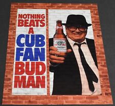 1993 Print Ad Chicago Harry Caray Nothing Beats a Cub Fan Bud Man Beer Art man picture