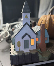 AVON 1989 Early American Light-Up Village Collection Church picture