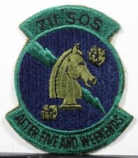 US Air Force 711th Special Operations Squadron Subdued Insignia Badge Patch V 2 picture