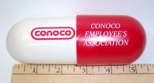 Vintage Conoco Employees Association Pill Capsule Shaped First Aid Kit picture