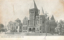 c1905 High School And Library  Logansport IN P578 picture