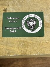 Bohemian Grove 2015 Encampment/Membership Card Camp Pass Secret Society picture