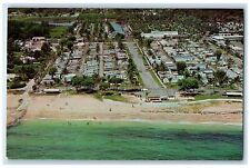 c1960's Aerial View Of Briny Breezes Trailer Park Delray Beach Florida Postcard picture
