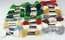 Vintage Lot of 24 Mini Yarn Bundles Various Colors Bernat and Sultana Needle Art picture