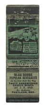 1930s PORTLAND OREGON BLUE GOOSE SANDWICHES BEER RESTURANT MATCHBOOK COVER picture