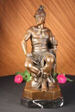 Handcrafted bronze sculpture Deal Marble Emperor Classicism Roman Ancient Figure picture